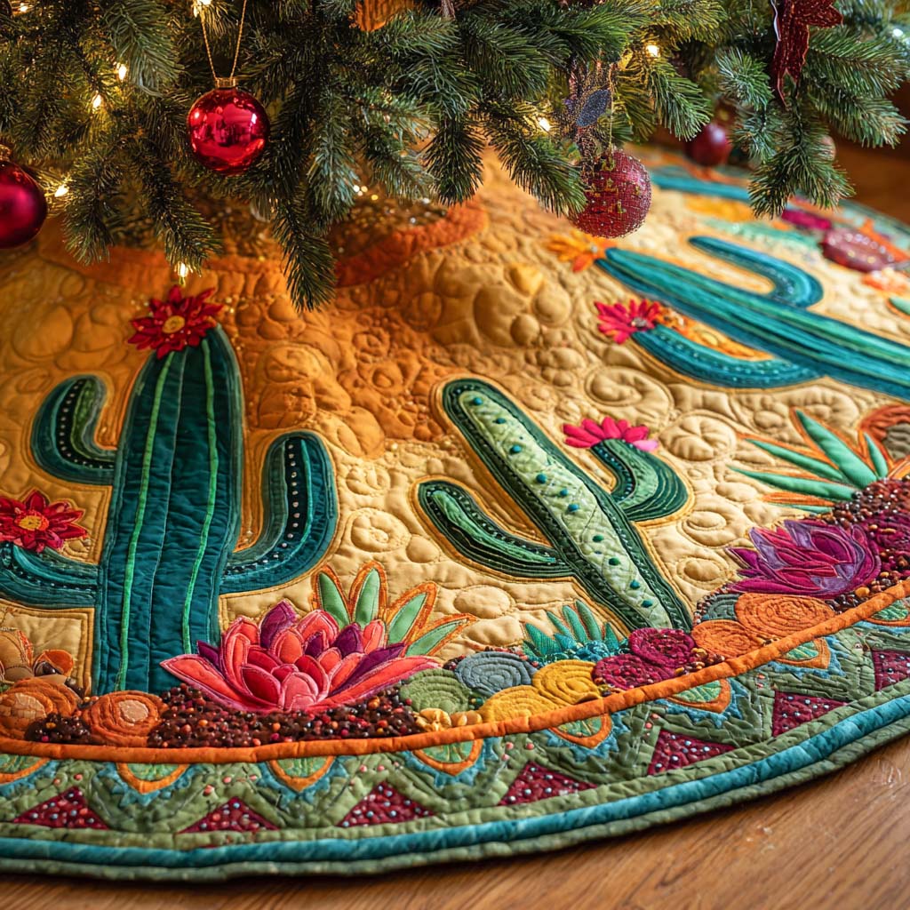 Warm Ember Canyon Quilted Tree Skirt NCU0NXD1101