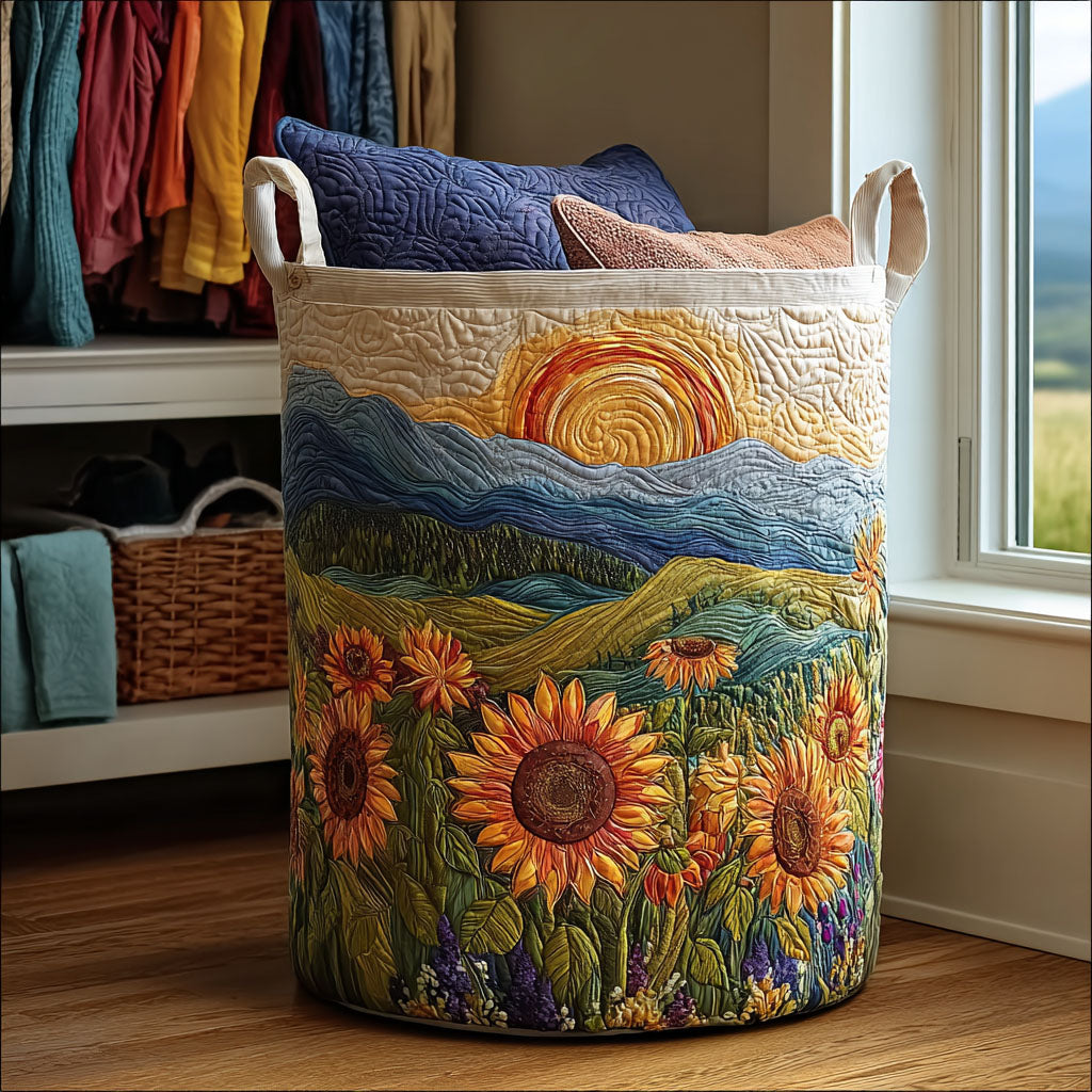 Warm Fields Quilted Laundry Basket NCU0DDK2188