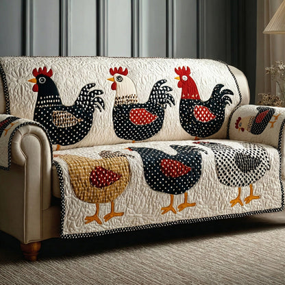 Warm Hens Quilted Sofa Cover NCU0LDH389