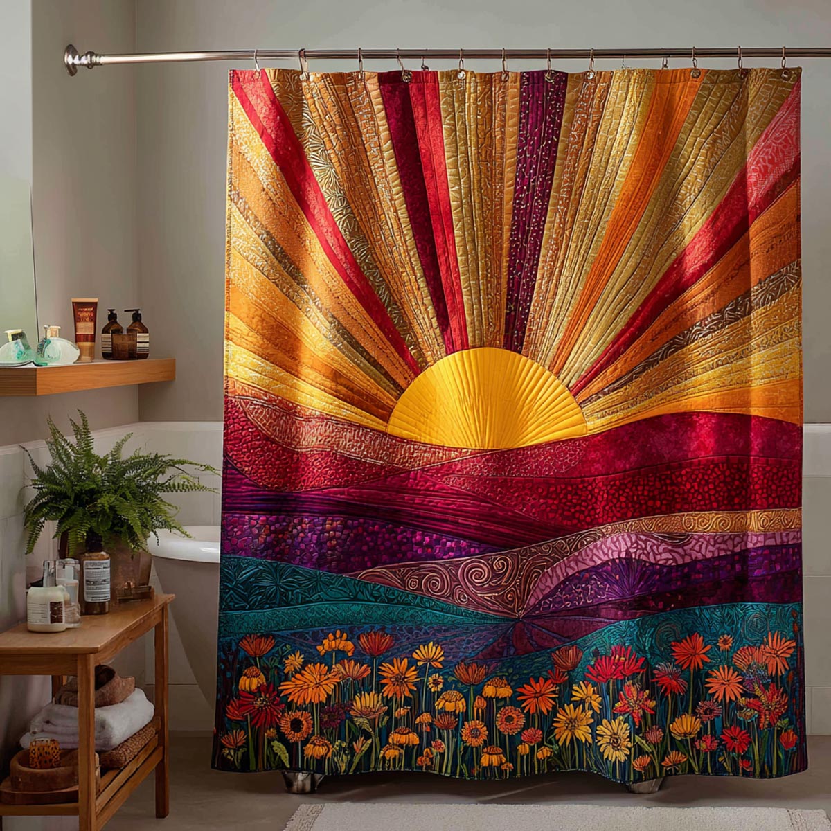 Warm Horizon Shower Curtain NCU0DV1917