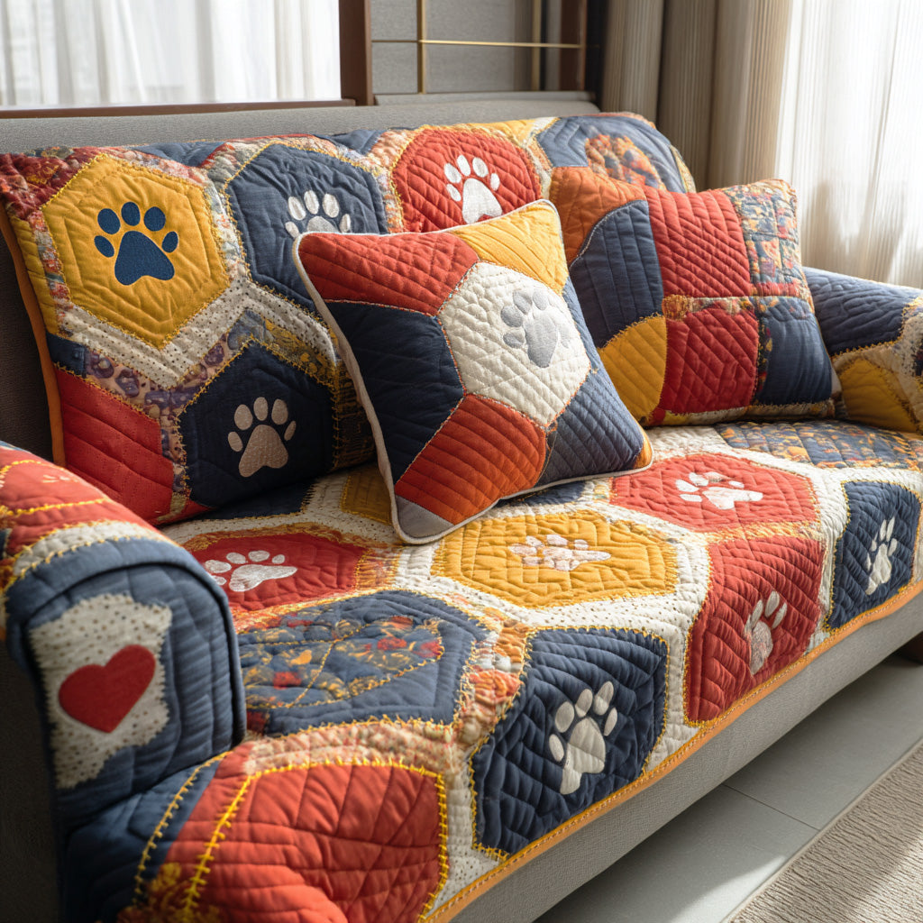 Warm Paws Quilted Sofa Cover NCU0NTD1323