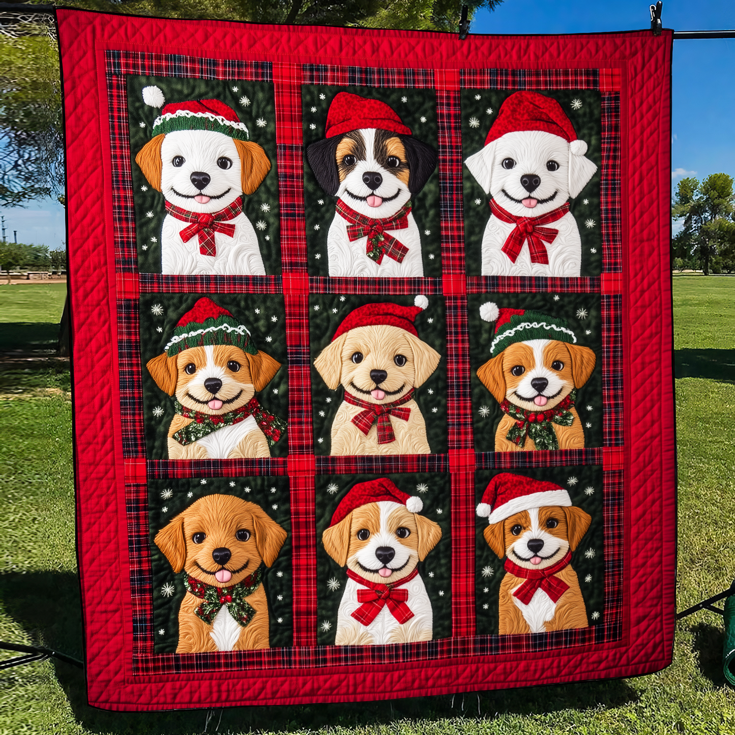 Warm Puppy Wishes Quilted Blanket NCU0VL609