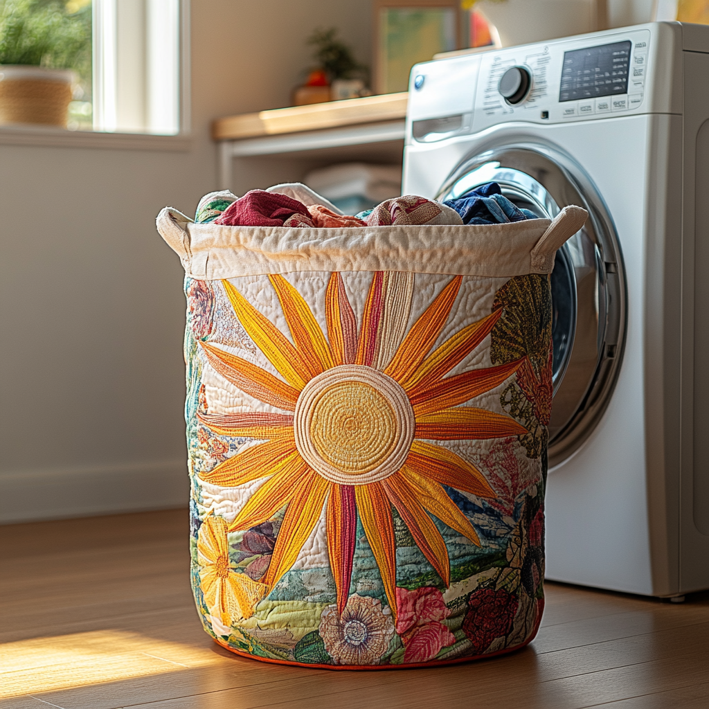 Warm Radiance Quilted Laundry Basket NCU0DDK575