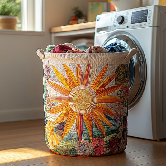 Warm Radiance Quilted Laundry Basket NCU0DDK575