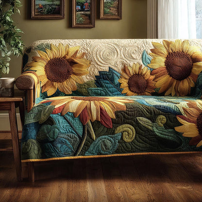 Warm Sunshine Quilted Sofa Cover NCU0DV1749