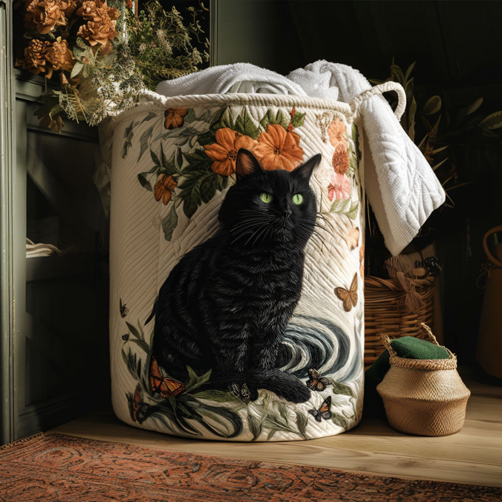 Warm Whiskers Quilted Laundry Basket NCU0PTT2085