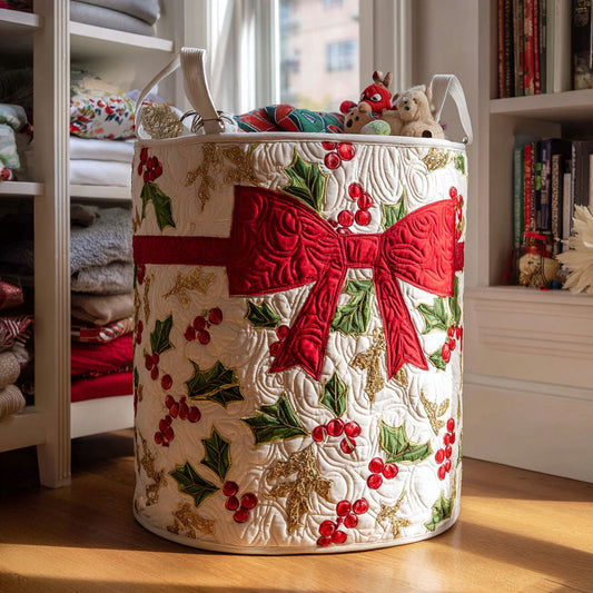 Warm Wishes Quilted Laundry Basket NCU0PTT1304