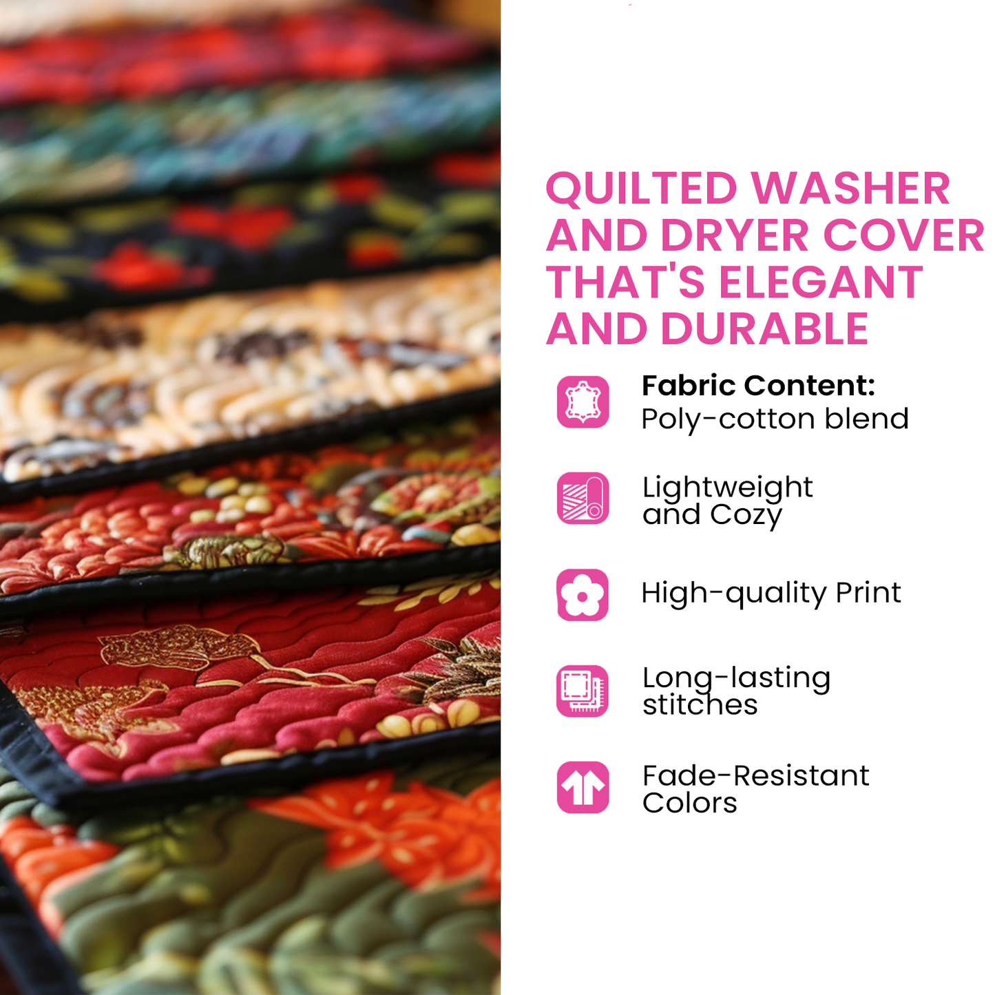 Sunset Rider Quilted Washer and Dryer Cover NCU0PTT1141