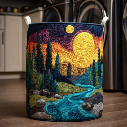Wave Crest Quilted Laundry Basket NCU0NTD096