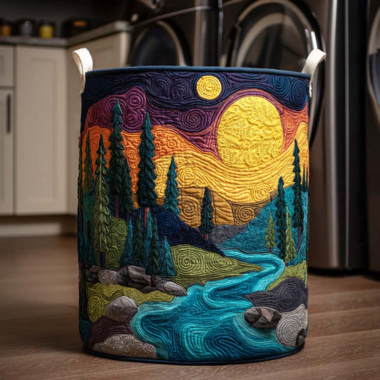 Wave Crest Quilted Laundry Basket NCU0NTD096