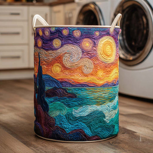 Wave Crest Quilted Laundry Basket NCU0NTD123