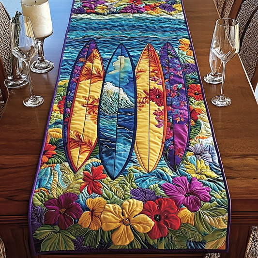 Wave Garden Quilted Table Runner NCU0NVH754
