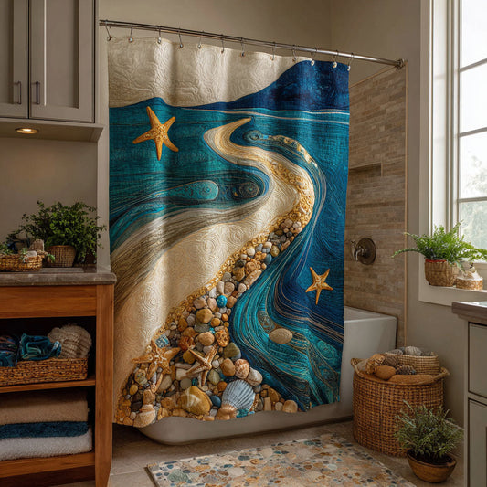 Wave Pattern Shower Curtain NCU0NNT2942