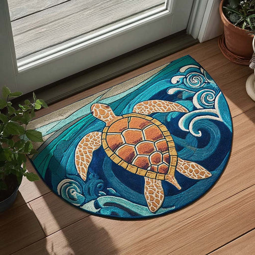 Wave Rider Turtle Custom Shape Doormat NCU0DQQ0761