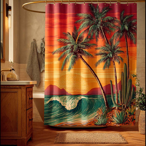 Waves And Wonder Shower Curtain NCU0DQQ0388