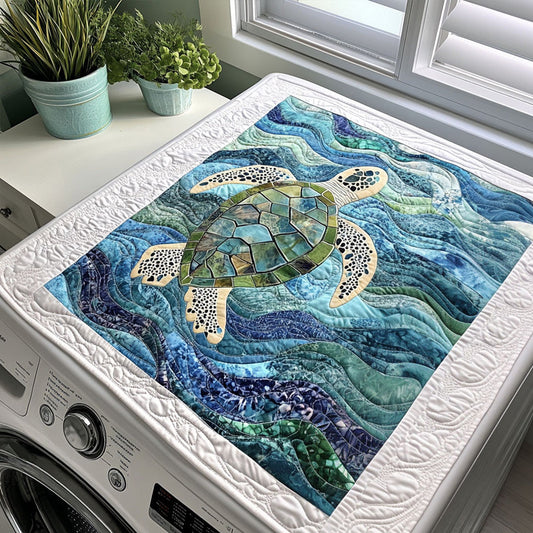 Waves and Wishes Quilted Washer and Dryer Cover NCU0PTT1080