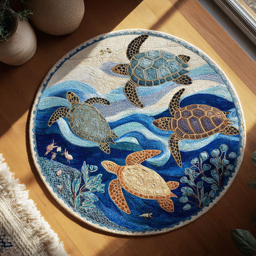 Waves of Serenity Round Carpet NCU0PT9881