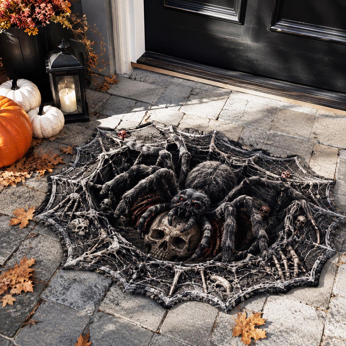 Webbed Skull Nest Custom Shape Doormat NCU0DV2415