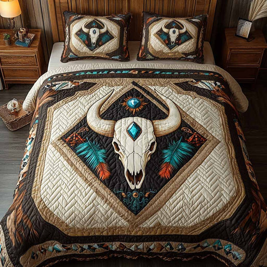 Western Crest 3-Piece Quilted Bedding Set NCU0NXD1748