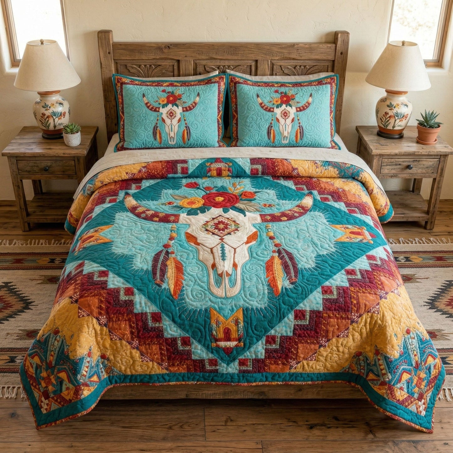 Western Edge 3-Piece Quilted Bedding Set NCU0NTD1691