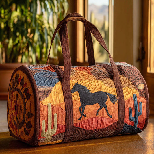 Western Horses Quilted Duffle Bag NCU0NTD1435