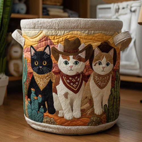 Western Kitty Quilted Laundry Basket NCU0NNT2666