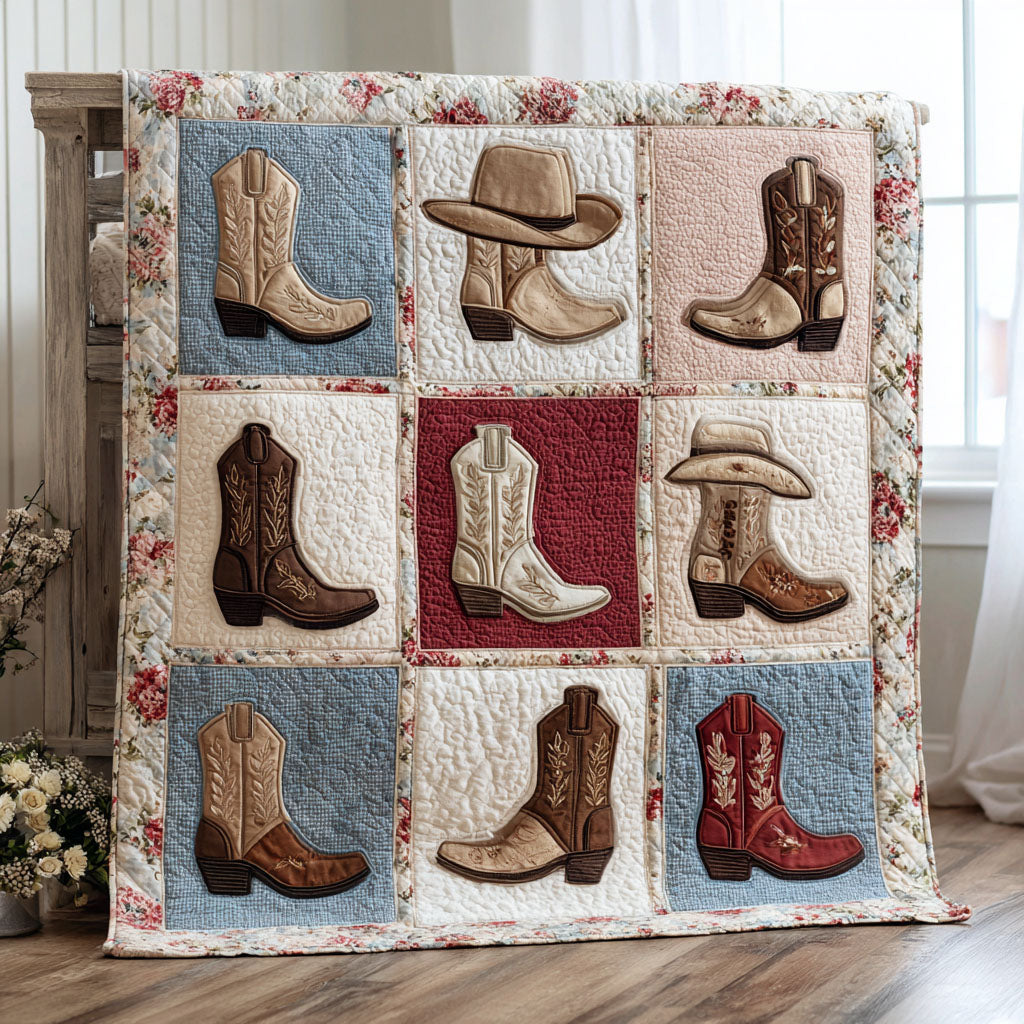 Western Patch Quilted Blanket NCU0DDK2090