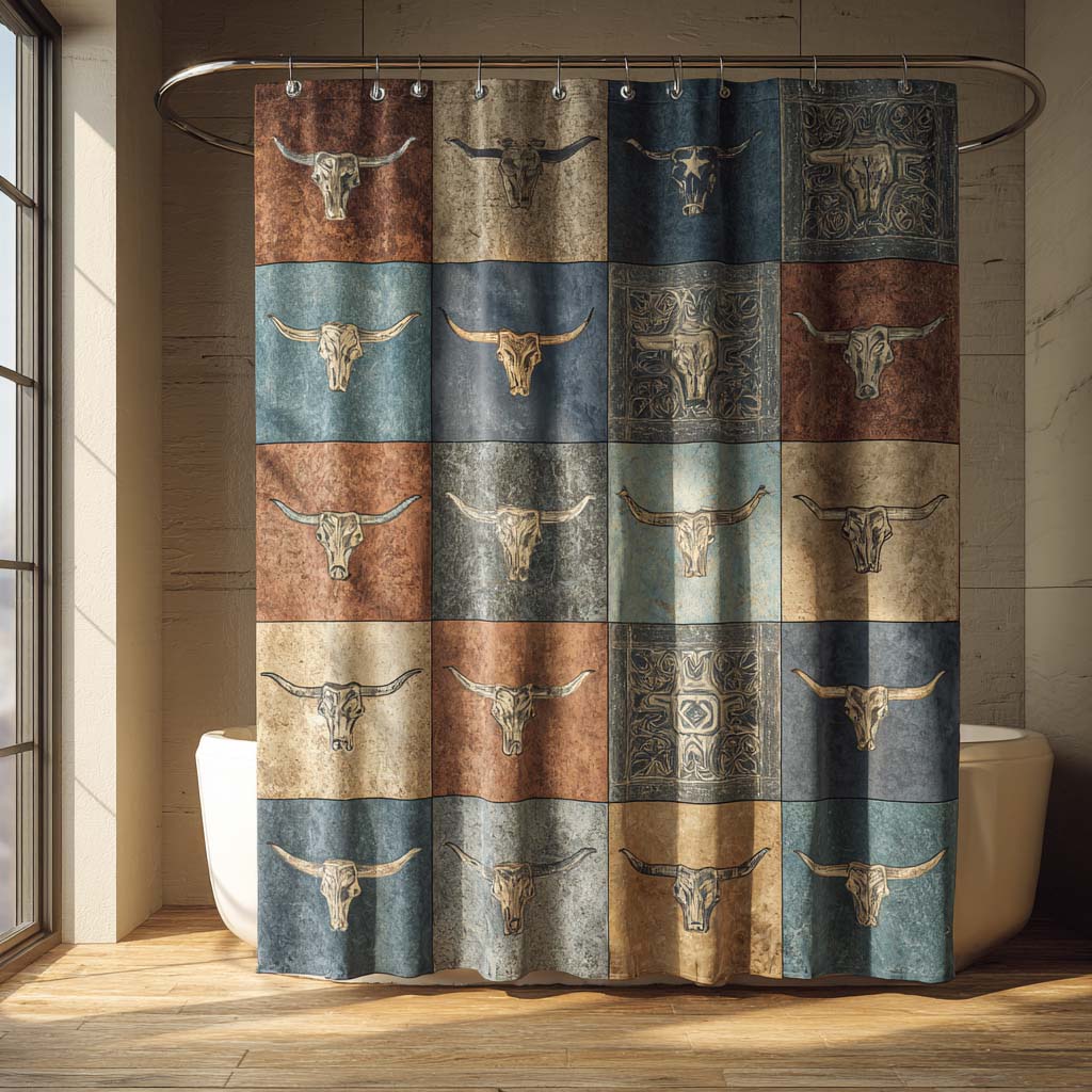 Western Patch Shower Curtain NCU0NXD1422