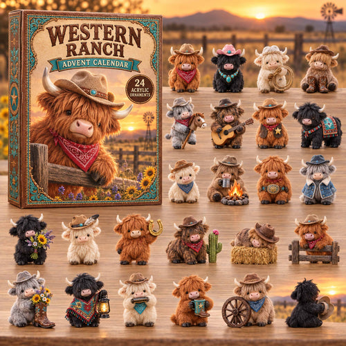 CHRISTMAS KICKOFF 40% OFF - Western Ranch Advent Calendar 2026 - 24-Day Festive Countdown, Acrylic Charms Blind Box - Gift For Family and Friends AC0TD046
