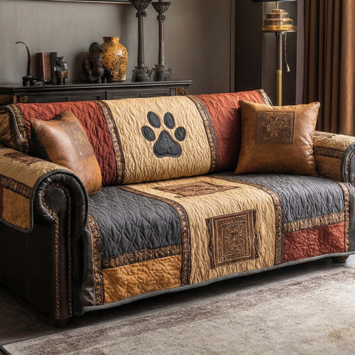 Western Vibe Paw Quilted Sofa Cover NCU0NXD1301