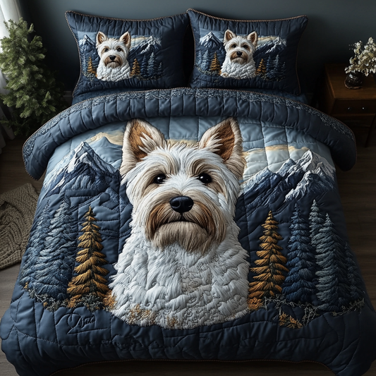 Westie Magic 3-Piece Quilted Bedding Set NCU0DV448