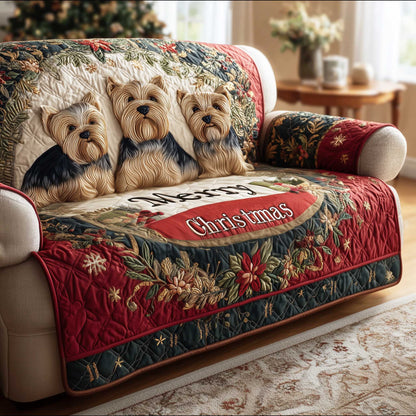 Westie Merry Christmas Quilted Sofa Cover NCU0HTT052