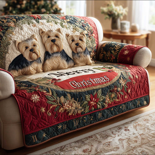 Westie Merry Christmas Quilted Sofa Cover NCU0HTT052