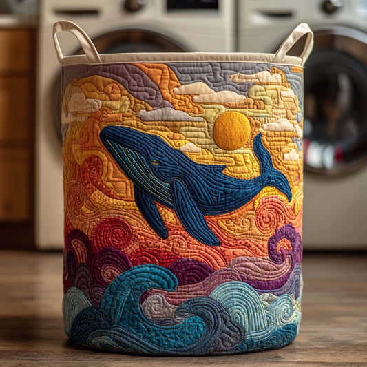 Whale Bay Quilted Laundry Basket NCU0NTD093