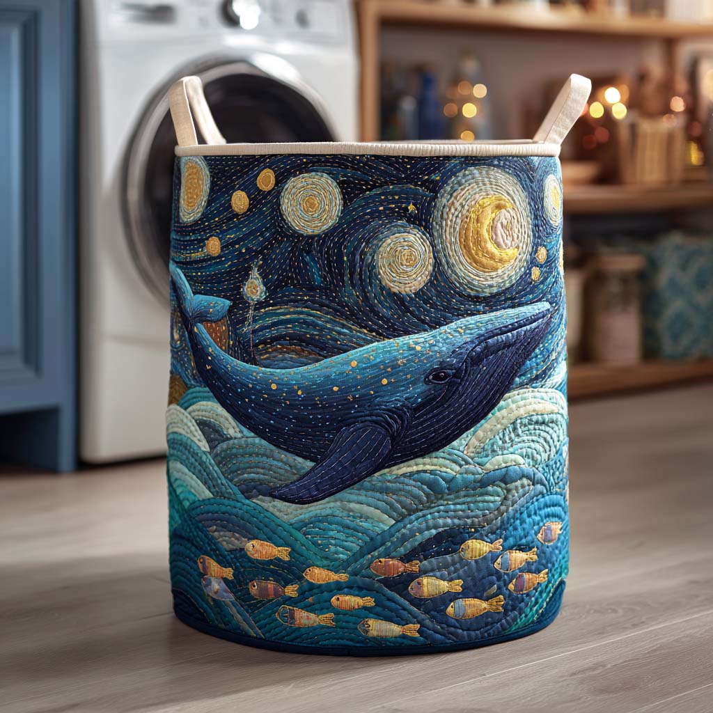 Ocean Quilted Laundry Basket NCU0QN043
