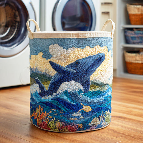 Whale Horizon Quilted Laundry Basket NCU0NTD523