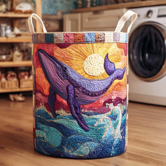 Whale Song Quilted Laundry Basket NCU0NTD158