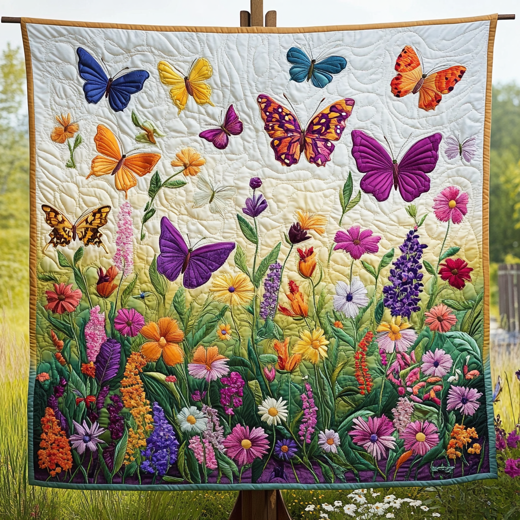 Whimsical Flight Quilted Blanket NCU0DK2238