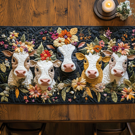 Whimsical Herd Quilted Table Runner NCU0NVH177