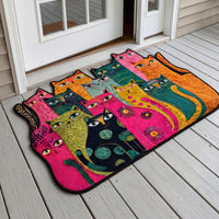 Whimsical Whiskers Custom Shape Doormat NCU0PTT3071
