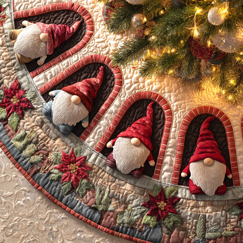 Whimsical Workshop Christmas Quilted Tree Skirt NCU0NTV646