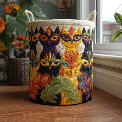 Whisker Carnival Quilted Laundry Basket NCU0PTT2525
