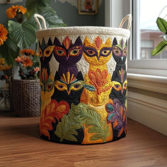 Whisker Carnival Quilted Laundry Basket NCU0PTT2525