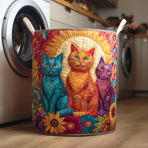 Whisker Garden Quilted Laundry Basket NCU0NTD689