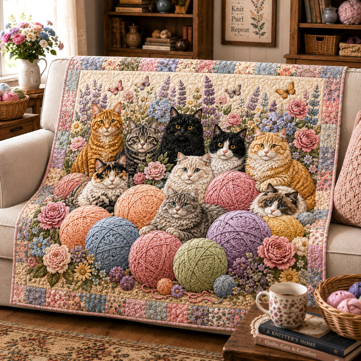 Whisker Knits Quilted Blanket NCU0NTV1128