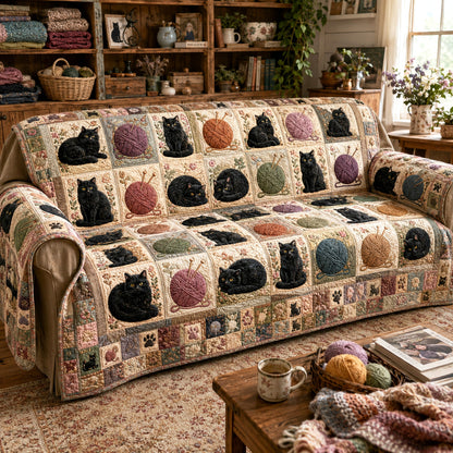 Whisker Knits Quilted Sofa Cover NCU0NTV1140