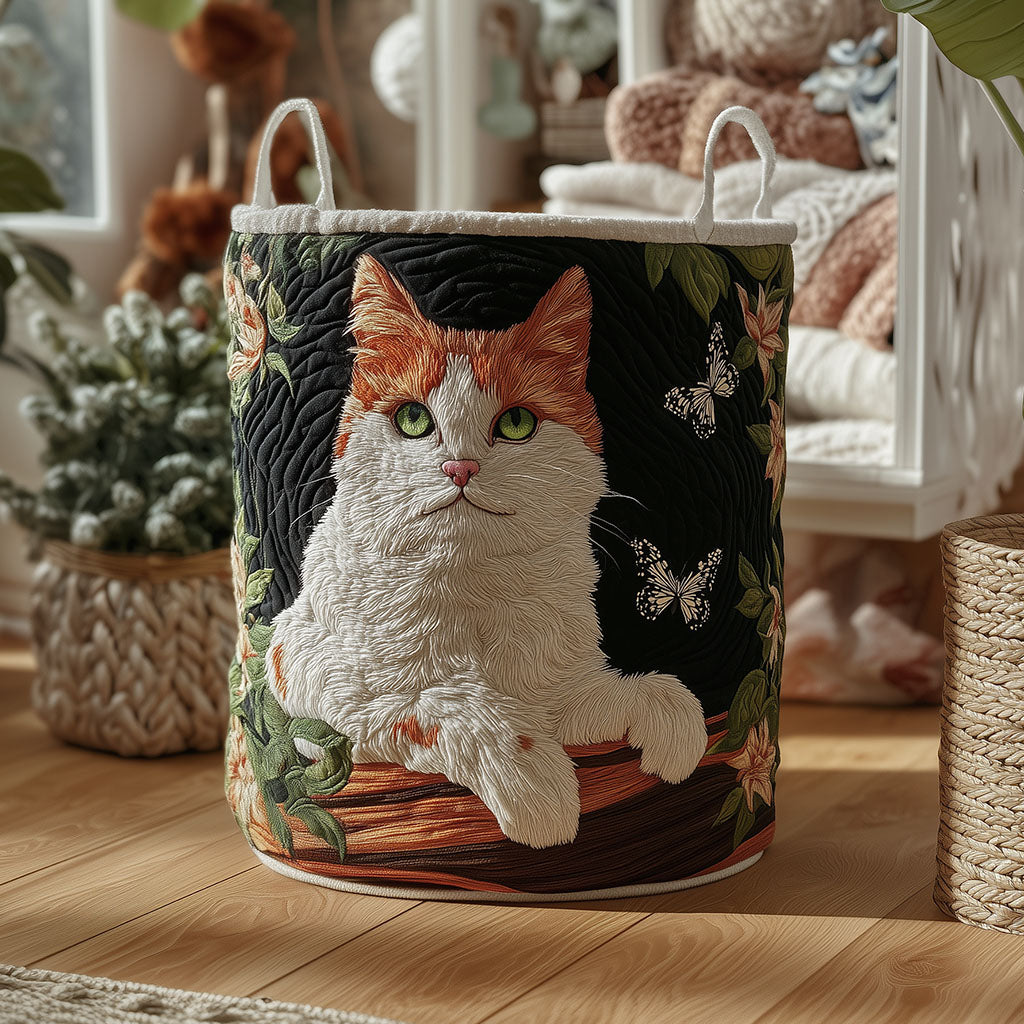 Whisker Lane Quilted Laundry Basket NCU0PTT2132