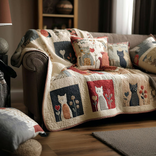 Whisker Patch Parade Quilted Blanket NCU0PTT2980