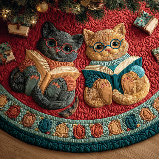 Whisker Story Time Christmas Quilted Tree Skirt NCU0NTD851