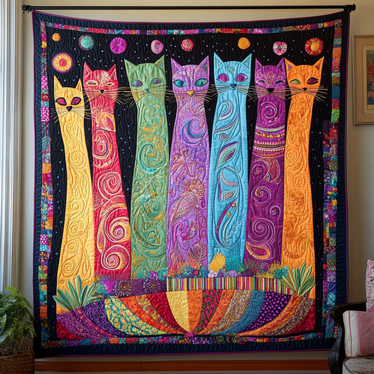 Whisker Wonderland Quilted Blanket NCU0DDK219